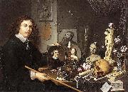 David Bailly Self-portrait With Vanitas Symbols oil